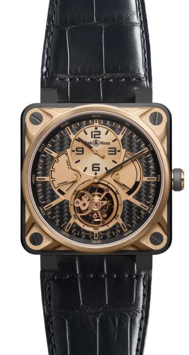 Replica Bell and ross BR 01 Tourbillon Pink Gold Titanium watches